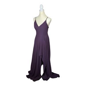 Azazie Stunning Purple V Neck Formal Bridesmaid Prom Dance Dress US Size 4